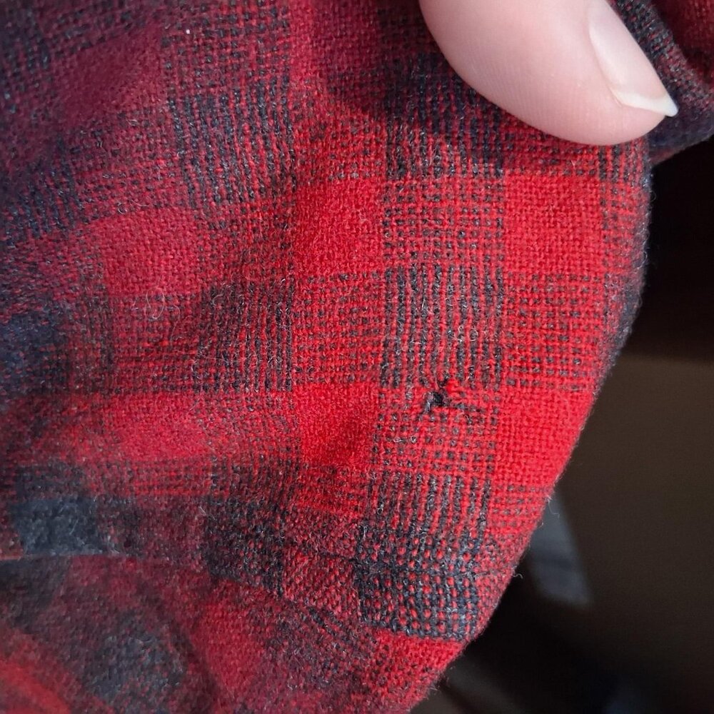 Pendleton topster jacket mens Small wool red plai… - image 2